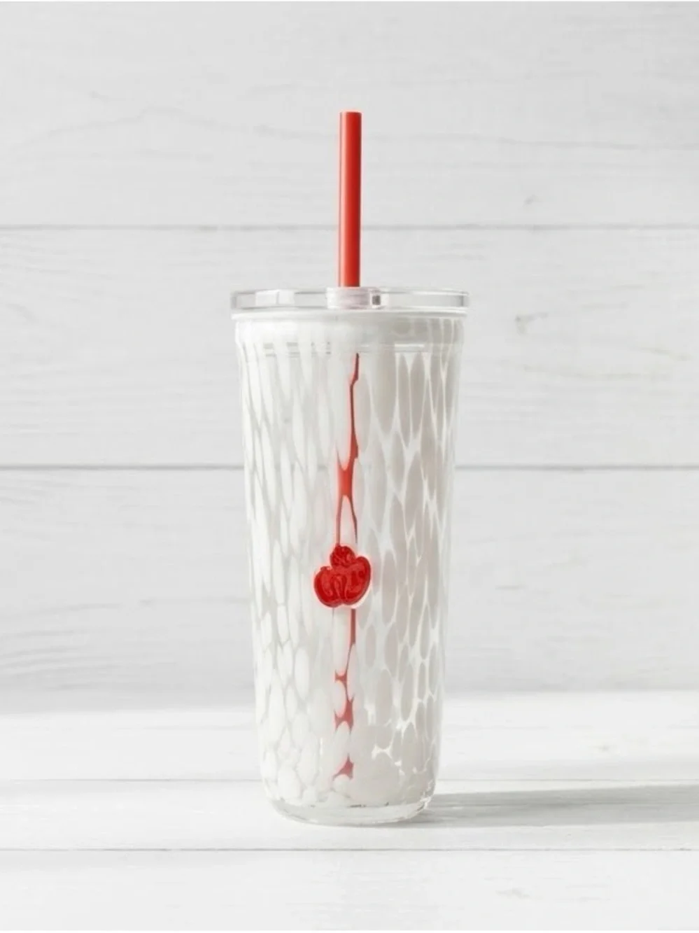 Starbucks PSL Society Pumpkin Spice Latte Speckled Glass Cold Cup 16 oz NWT